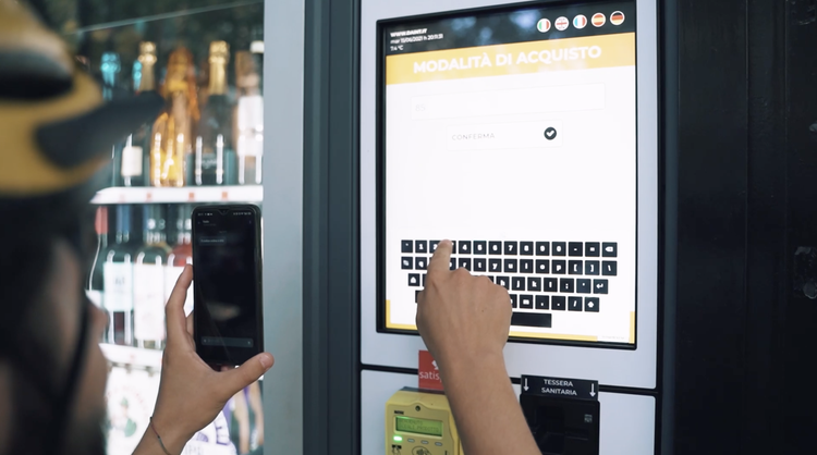 Cliente acquista da distributore automatico VADO — step Preparazione
